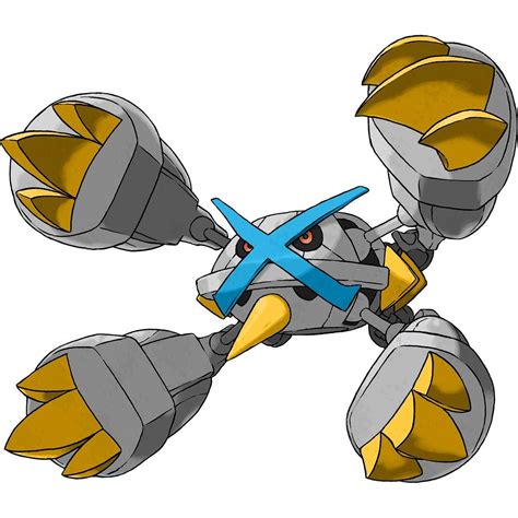 Download Shiny Mega Metagross In Its Splendid Blue Hue Wallpaper