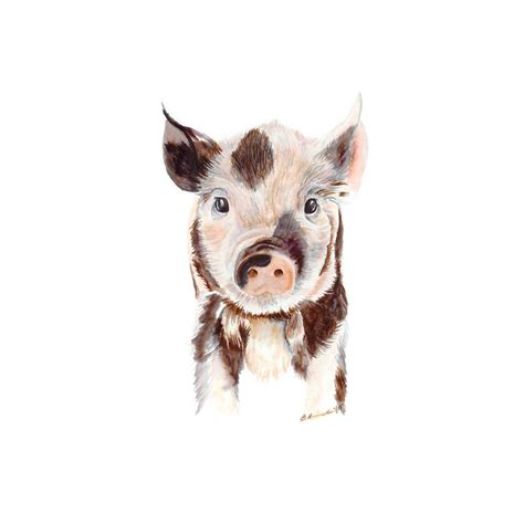 Learn about endangered animals and their babies or prepare for a farm field trip with free animal coloring pages. Baby Pig Art Farm Nursery Decor Farm Animal Print Baby