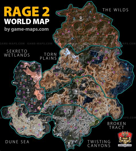 Rage 2 Map Torn Plains Rage 2 Map Game Maps Com The Map Shows