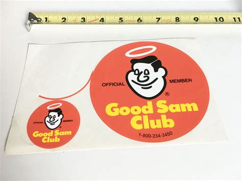 Vintage Good Sam Club Sticker Official Member Window Decal Rv Etsy