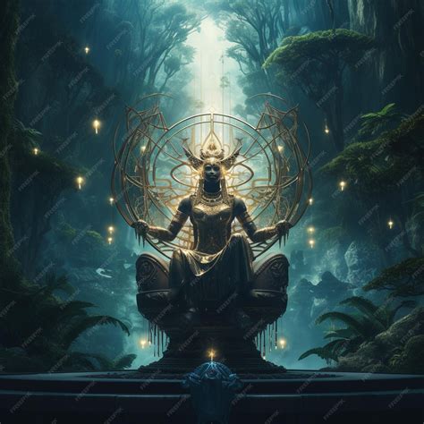 Premium AI Image | science fiction picture of a tropical forest