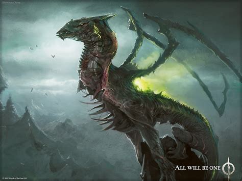Skithiryx The Blight Dragon Mtg Art From Scars Of Mirrodin Set By