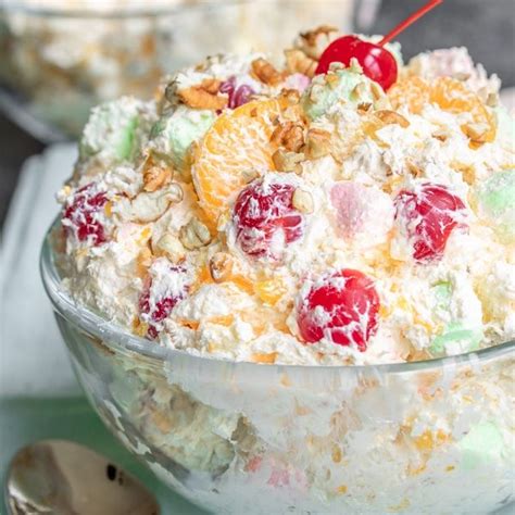 Light And Fluffy Ambrosia Salad Is A Classic Southern Dessert Made With