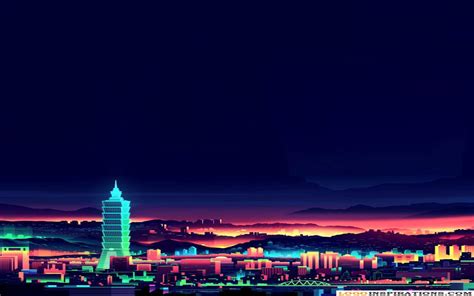 Purple City Pixel Art