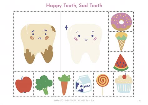 Happy Tooth Sad Tooth A Cute Dental Health Printable Activity For