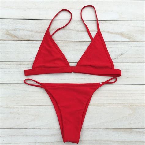 Red Sexy Girl Swimsuit Micro Bikini Set Cn Bikinis Hot Sex Picture