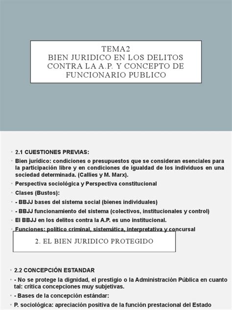 Bien Juridico Y Concepto De Funcionario Publico Pdf Servicio Civil