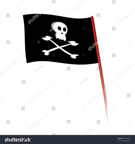 Vector Illustration Jolly Roger Flag Stock Vector Royalty Free