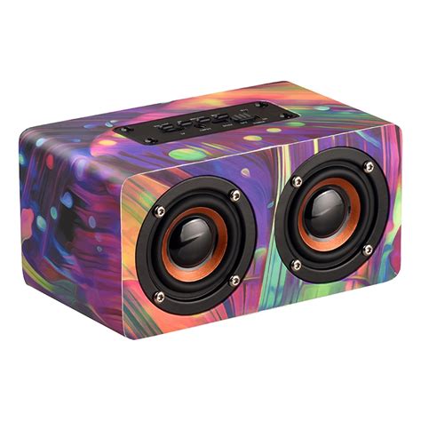 Luxury Colorful Wooden Bluetooth Wireless Speaker Portable Subwoofer