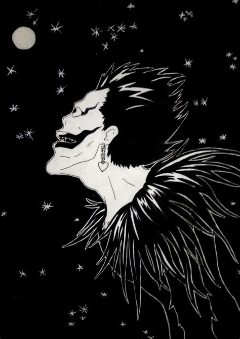 Ryuk And Starry Night Made With Markers Only Art By Me Rwaifuism