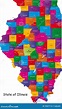 Illinois Counties Vector Map Stock Photography | CartoonDealer.com ...