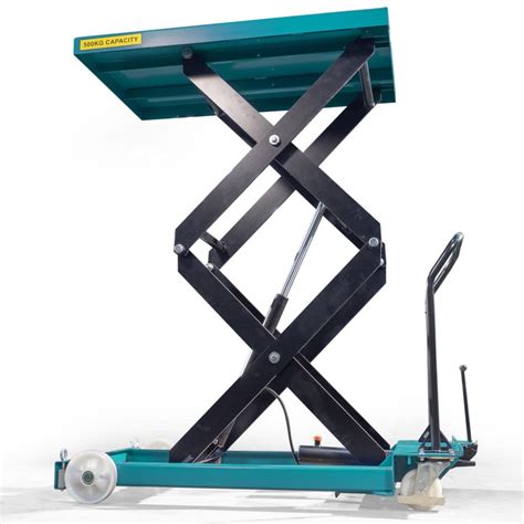 500kg Hydraulic Scissor Lift Table 1900mm Lift Height Manual Llm