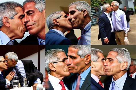 Jeffrey Epstein Kissing Anthony Fauci Stable Diffusion