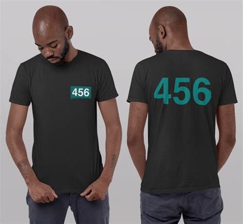 Squid Game 456 With Back Print Hmv Exclusive Tee T Shirt Free
