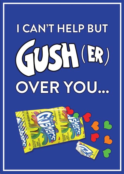 I Cant Help But Gusher Over You 90s Valentines Day Cards