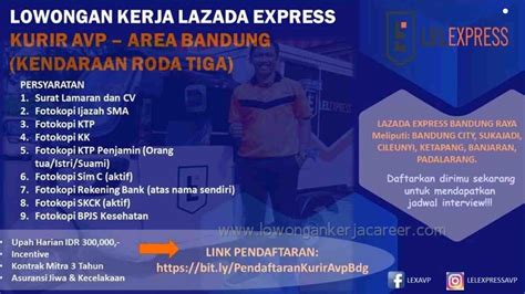 Menyimpan barang yang belum dikirim dalam gudang dengan aman.⁣ Lowongan Kerja Terbaru Lazada Express Bandung Tahun 2020 ...