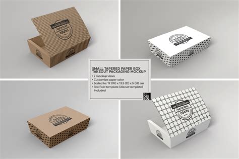 Vol13 Food Box Packaging Mockups 172794 Branding Design Bundles