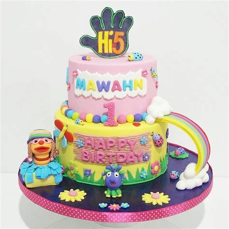 Hi5 Cake With Handmade Edible Characters Cake Birthday Cake Desserts