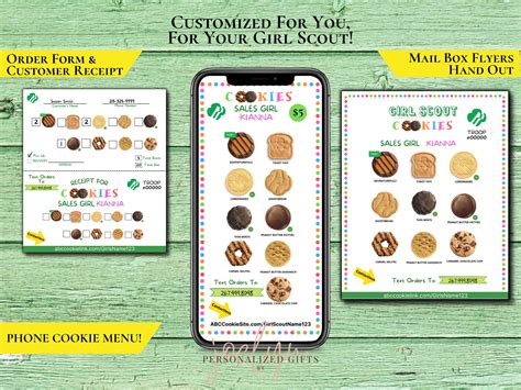 2022 Abc Girl Scout Cookie Order Form Printable Personalized Cookie
