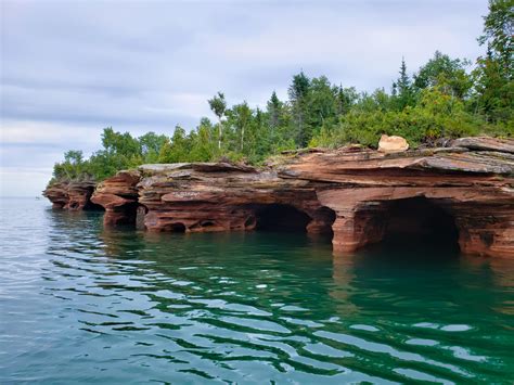 Sea Caves Of The Apostle Islands Wisconsin Oc