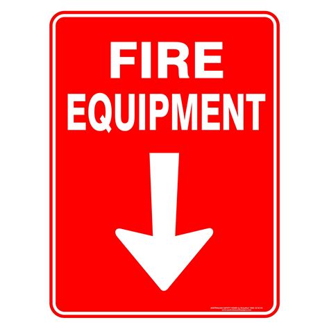 Fire Equipment Arrow Discount Safety Signs New Zealand