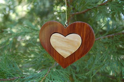 Heart Christmas Ornament Carving This Wooden Heart Will Be A Etsy