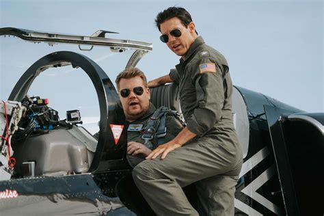 Tom Cruise Surprises James Corden With Top Gun Fighter Jet Flight On