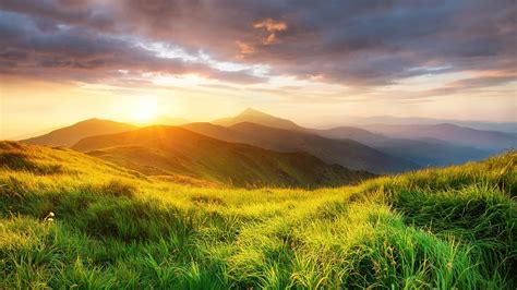 Landscape Sunset Mountains Nature Hd Wallpaper Rare Gallery