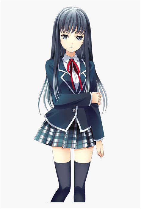 Cute Anime Girl With School Uniform