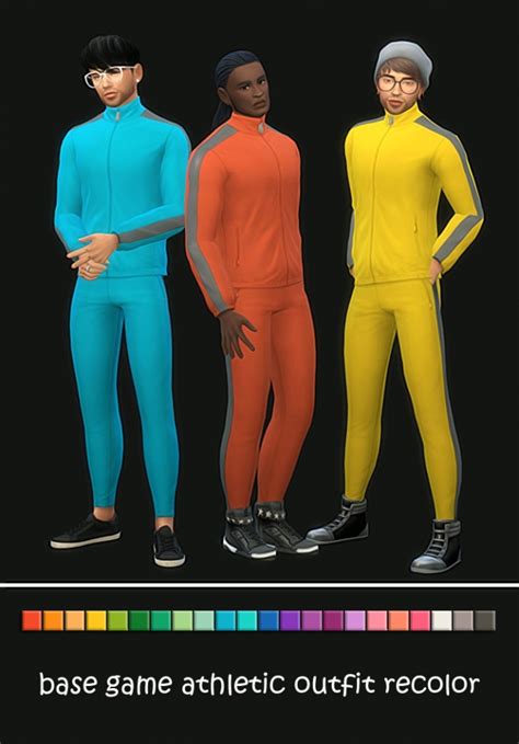 Male Athletic Outfit Recolor At Maimouth Sims Sims Updates