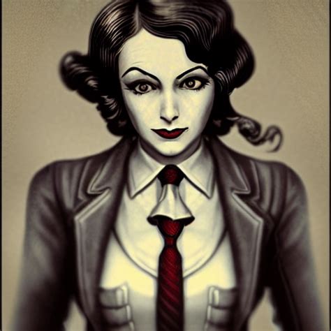 A Artwork Of Female Version Of Andrew Ryan Created By Artificial