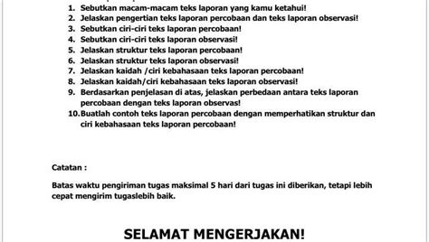 Soal Uraian Teks Laporan Percobaan – Beinyu.com