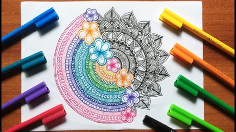 How To Draw Beautiful Colorful Mandala Abstract Mandala Art