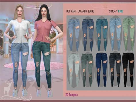 Dsf Pant Lavanda Jeans By Dansimsfantasy At Tsr Sims 4 Updates