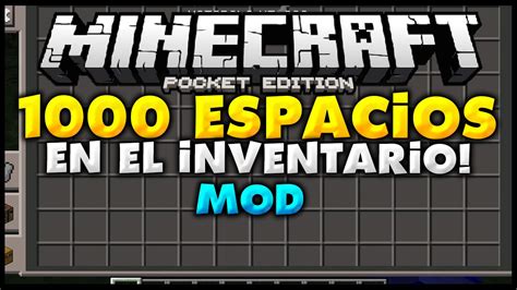1000 Espacios En El Inventario Mod Minecraft Pe 012x Youtube