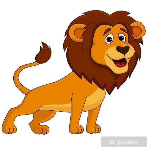 Cute Lion Cartoon Sticker Pixers We Live To Change