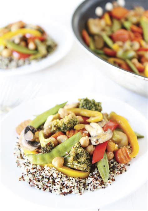 This Easy And Healthy Easy Chickpea Vegetable Stir Fry Recipe Is Loaded