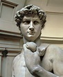 David, head of sculpture by Michelangelo - Michelangelo (Buonarroti) as ...