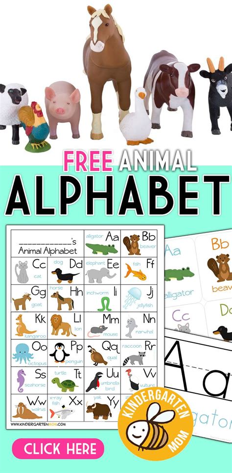 Free Animal Alphabet Printables For Kindergarten Free Printable