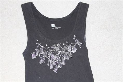 Punk Inspired Safety Pin Tank · How To Embellish A Safety Pin Top