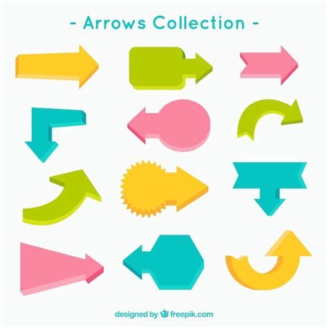 Arrow Colored Collection Vector Free Download