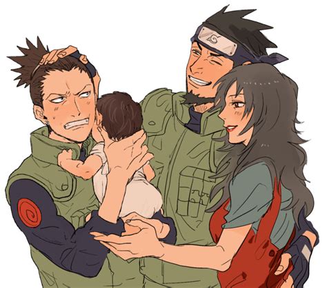 Nara Shikamaru Yuuhi Kurenai Sarutobi Asuma And Sarutobi Mirai