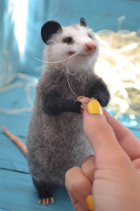 Needle Felted Possum Made To Order Felt Animals Felted Mouse