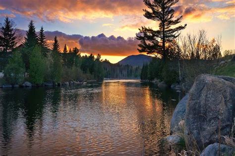 Sunset Photo Adirondacks Mountains Landscape Photography Nature