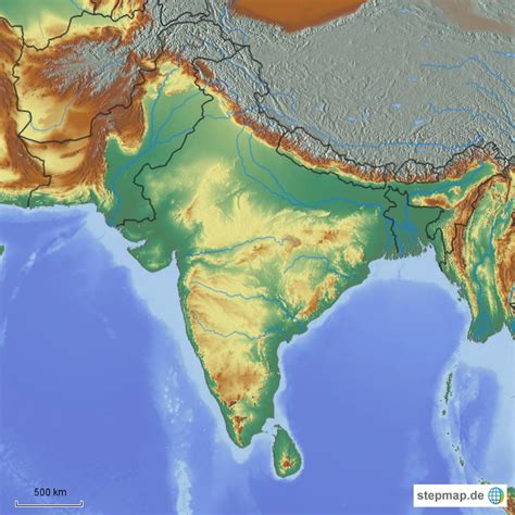 1,3 milliarden einwohnern ist indien nach china das. Indien von don_johnson - Landkarte für Indien