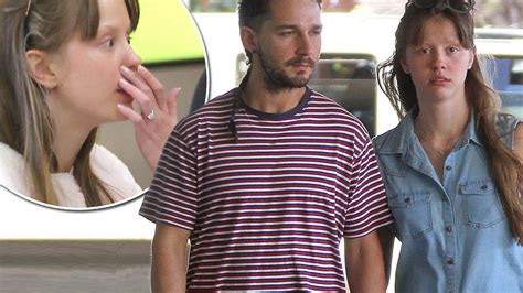 Is Shia Labeouf Engaged To Mia Goth Nymphomaniac Co Star 21 Seen Wearing Huge Sparkler