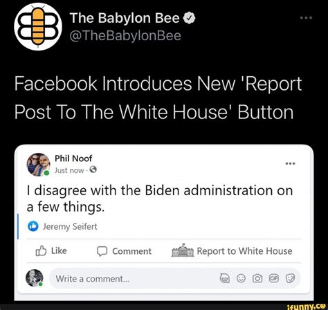 The Babylon Bee Thebabylonbee Facebook Introduces New Report Post