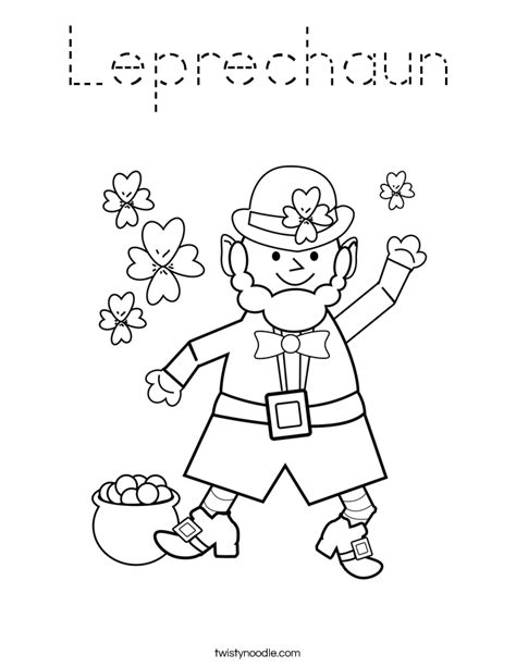 September 25, 2014 anirudh leave a comment. Leprechaun Coloring Page - Tracing - Twisty Noodle