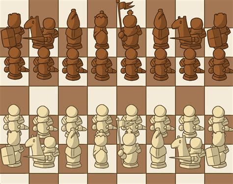 Illustrated Chess Pieces And Board Pack By Joszs