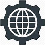 Development International Technology Global Icon Globe Gear